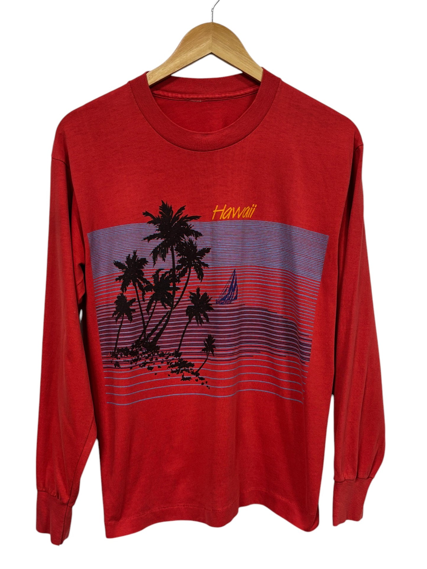 Vintage 90's Hawaii Tropical Island Long Sleeve Graphic Shirt Size Medium