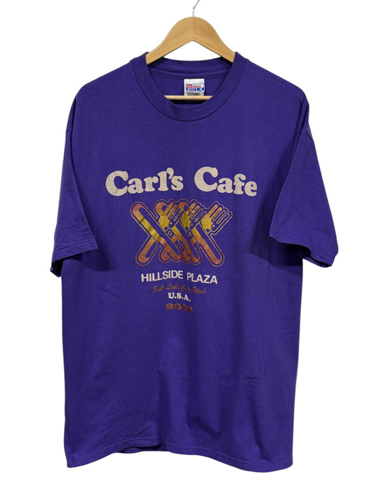 Vintage Carl's Cafe Salt Lake City Utah Graphic Tee Size XL