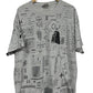 Vintage 00's Math Equations All Over Print Graphic Tee Size XXL