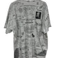 Vintage 00's Math Equations All Over Print Graphic Tee Size XXL