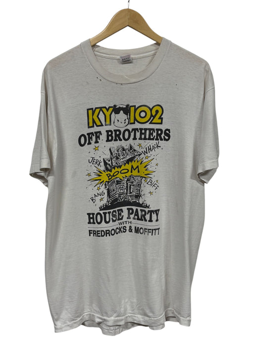 Vintage 90's Kansas City KY102 Radio House Party Graphic Tee Size XL