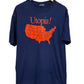 Vintage 80's Utopia United States Map Graphic Tee Size XL