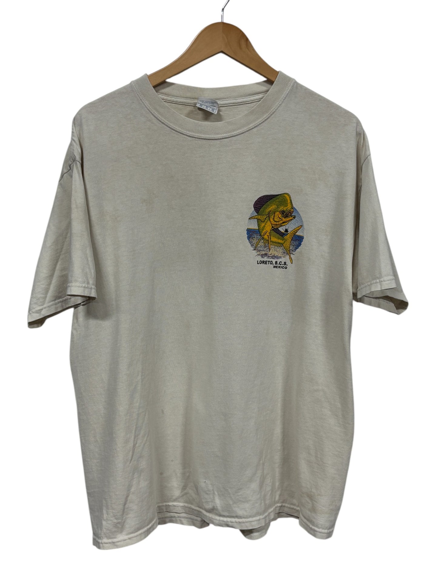 Vintage Mexico One Fish to Remember Fishing Graphic Tee Size XL