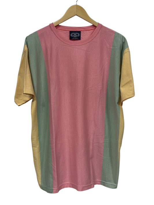Vintage 90's 955 Originals Colorblock Pastel Striped Tee Size Large