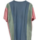 Vintage 90's 955 Originals Colorblock Pastel Striped Tee Size Large