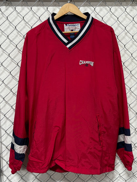 Vintage Y2K Champion Red Pullover Windbreaker Jacket Size XXL