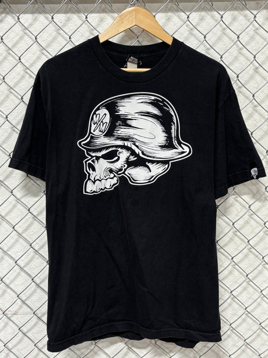 Vintage Y2K Metal Mulisha Skull Logo Graphic Tee Size Large