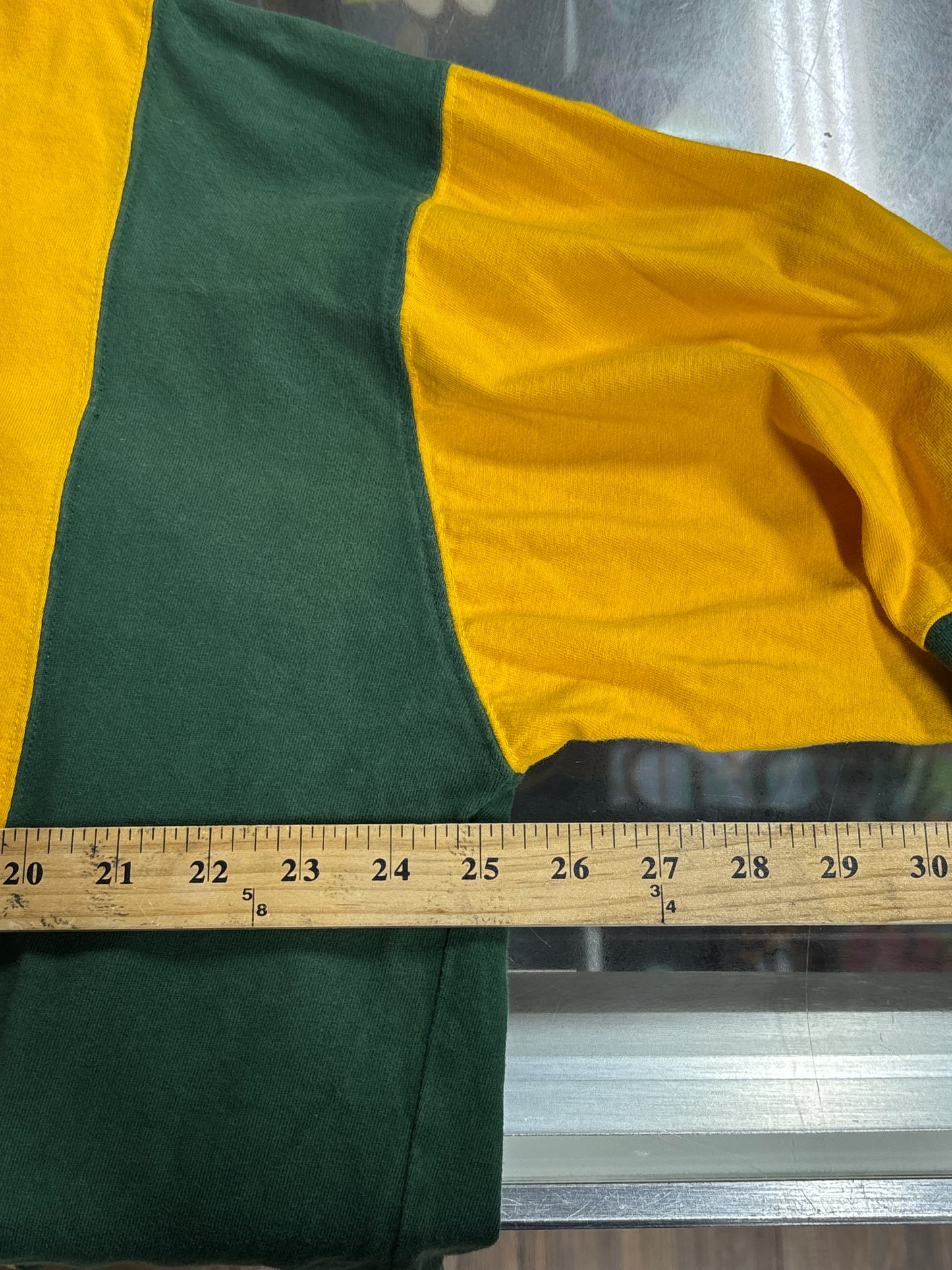 Vintage Green Bay Packers Striped NFL Rugby Shirt Size XL
