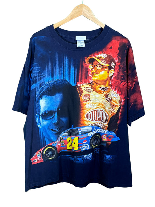 Vintage Chase Authentic Jeff Gordon All Over Print AOP Graphic Tee Size XL