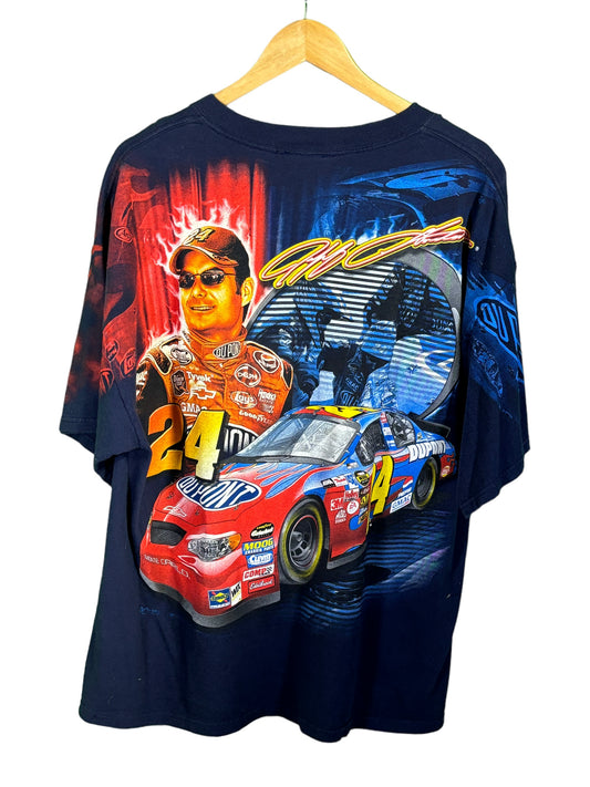 Vintage Chase Authentic Jeff Gordon All Over Print AOP Graphic Tee Size XL