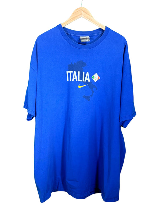 Vintage 00's Nike Italia Center Swoosh Soccer Totti Graphic Tee Size XXL