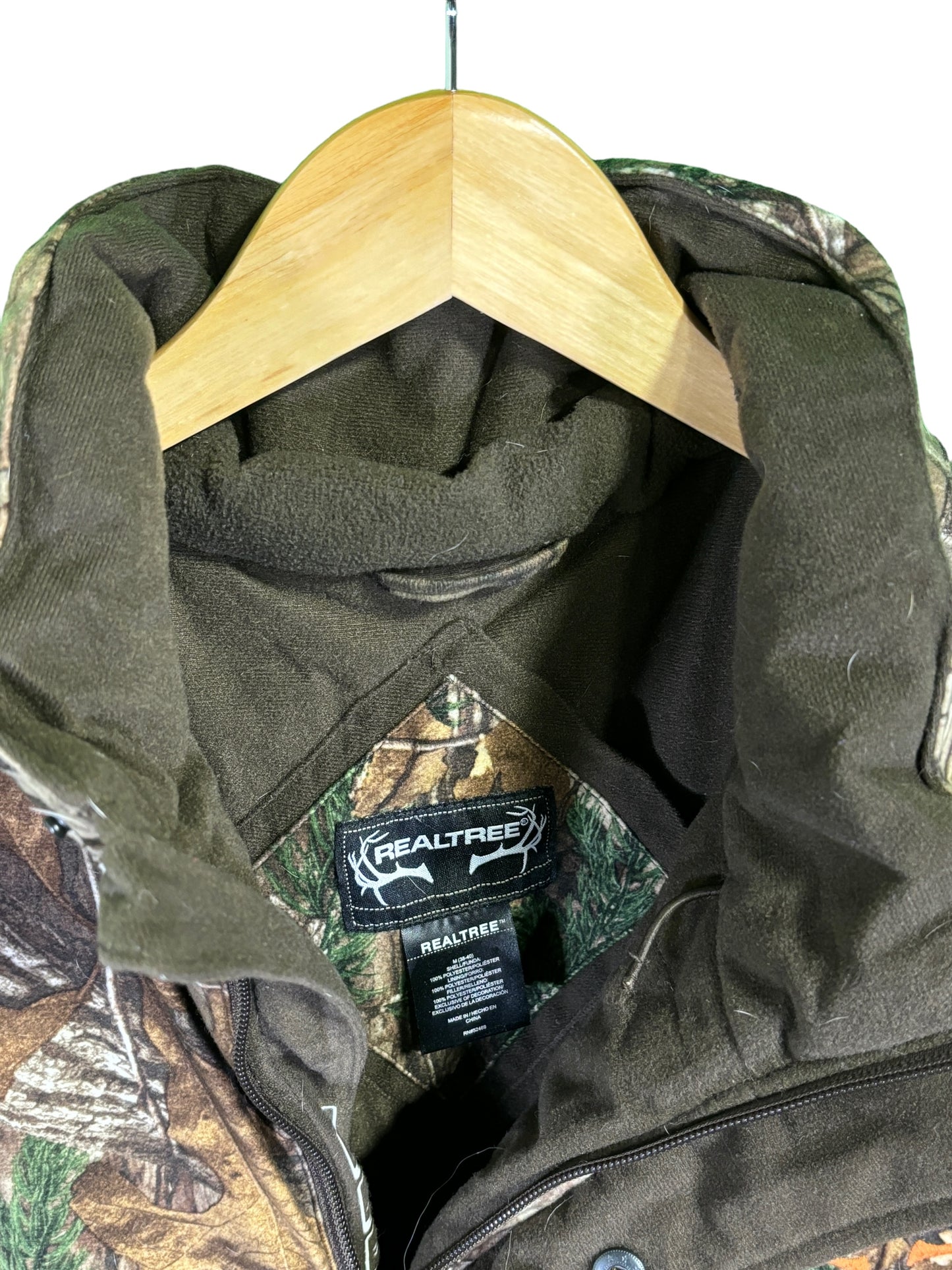 Vintage 00's RealTree Heavy Hunter Woodland Camo Zip Up Jacket Size Medium