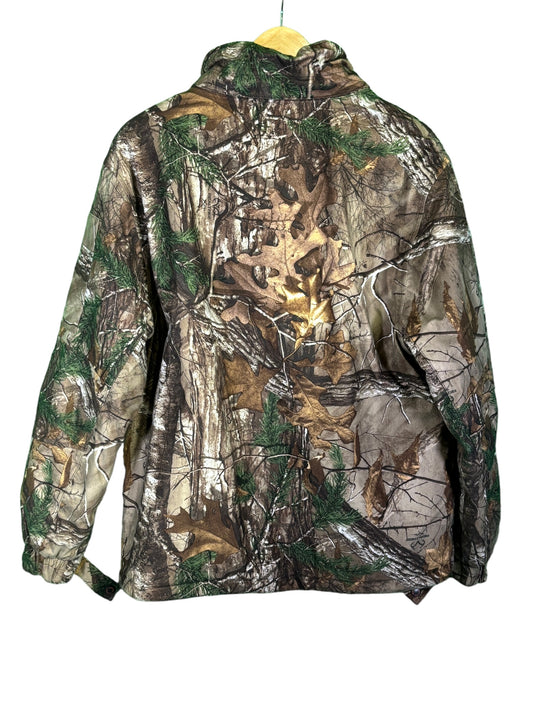 Vintage 00's RealTree Heavy Hunter Woodland Camo Zip Up Jacket Size Medium