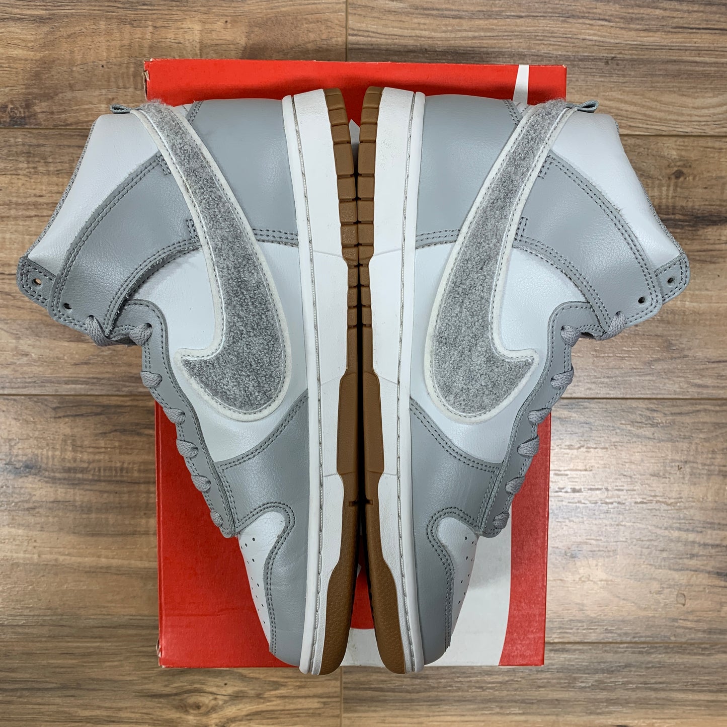 Nike Dunk High 'Chenille Swoosh Smoke Grey' Size 10