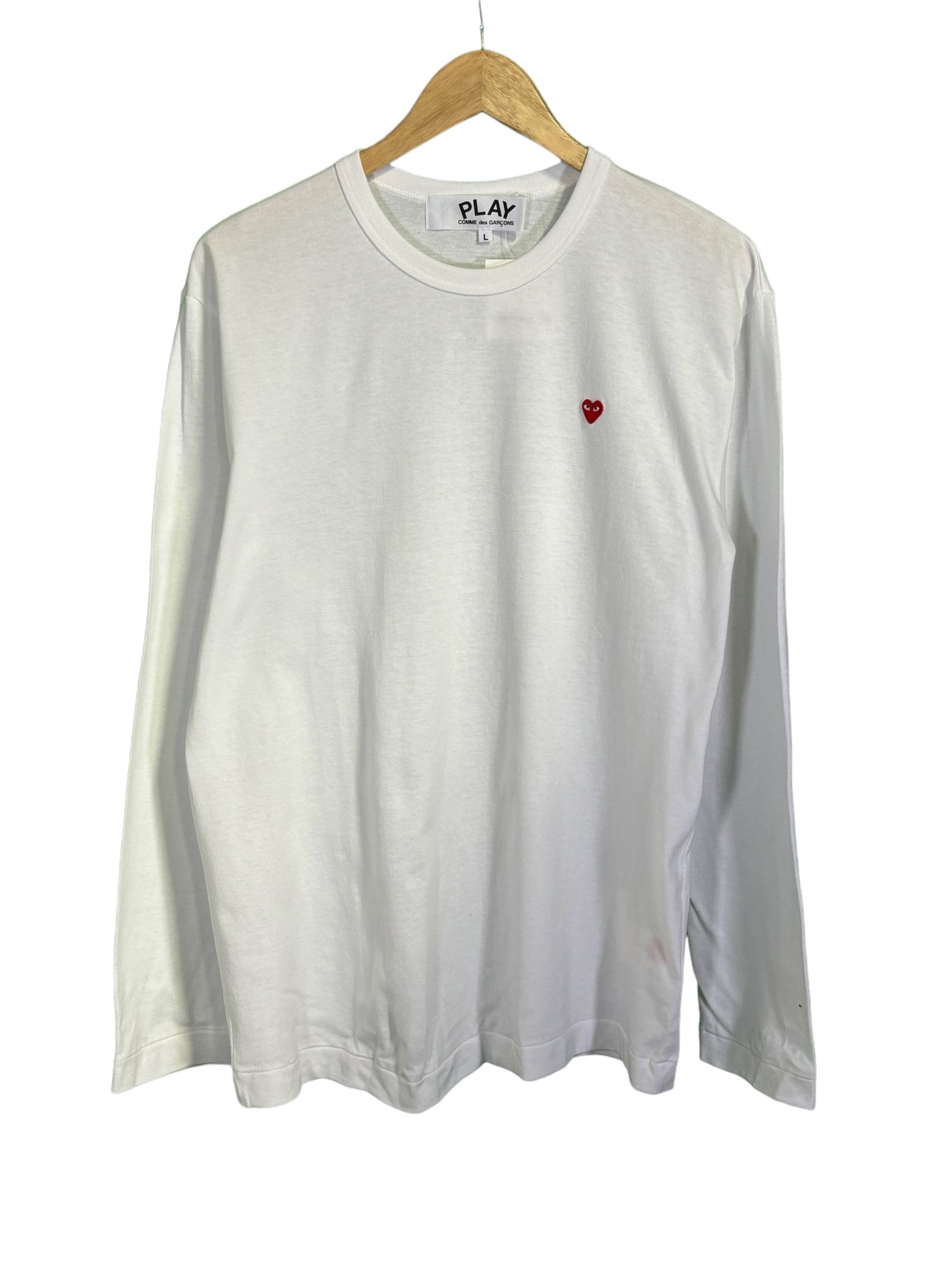 Comme des Garcons CDG Small One Heart Patch Long Sleeve Size Large (DS)