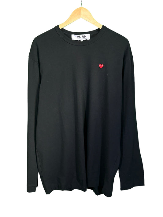 Comme des Garcons CDG Small One Heart Patch Long Sleeve Size XXL (DS)