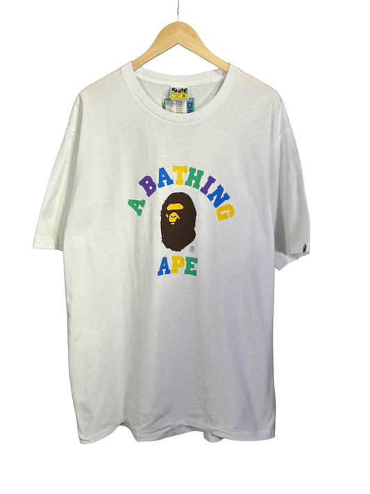 Bape Colorful College Logo Graphic Tee Size Large (DS)