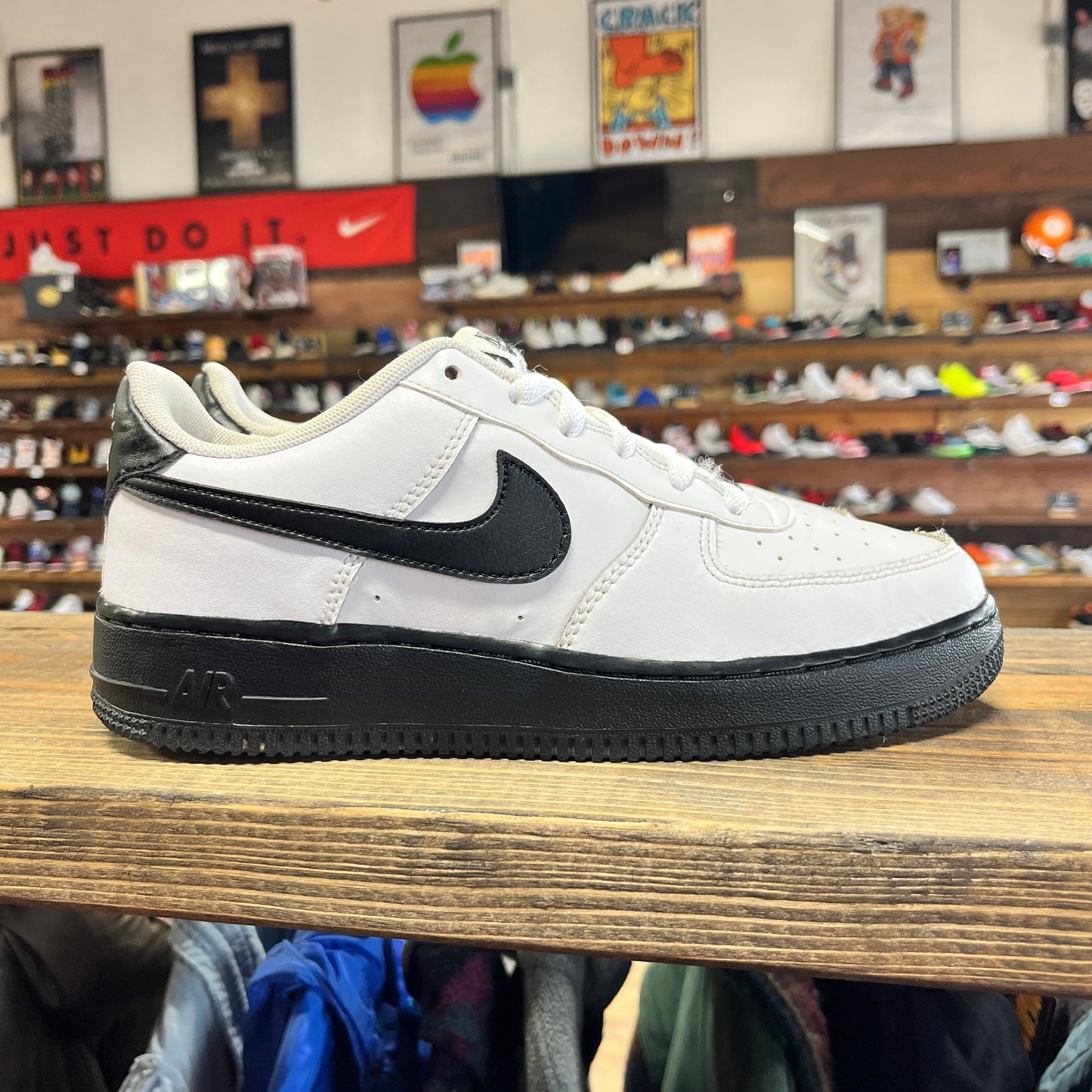Nike Air Force 1 Low 'White Black' Size 7Y