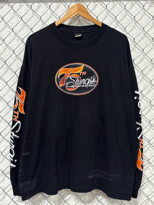 Harley Davidson Sturgis 75th Anniversary Biker Long Sleeve Shirt Size XXL