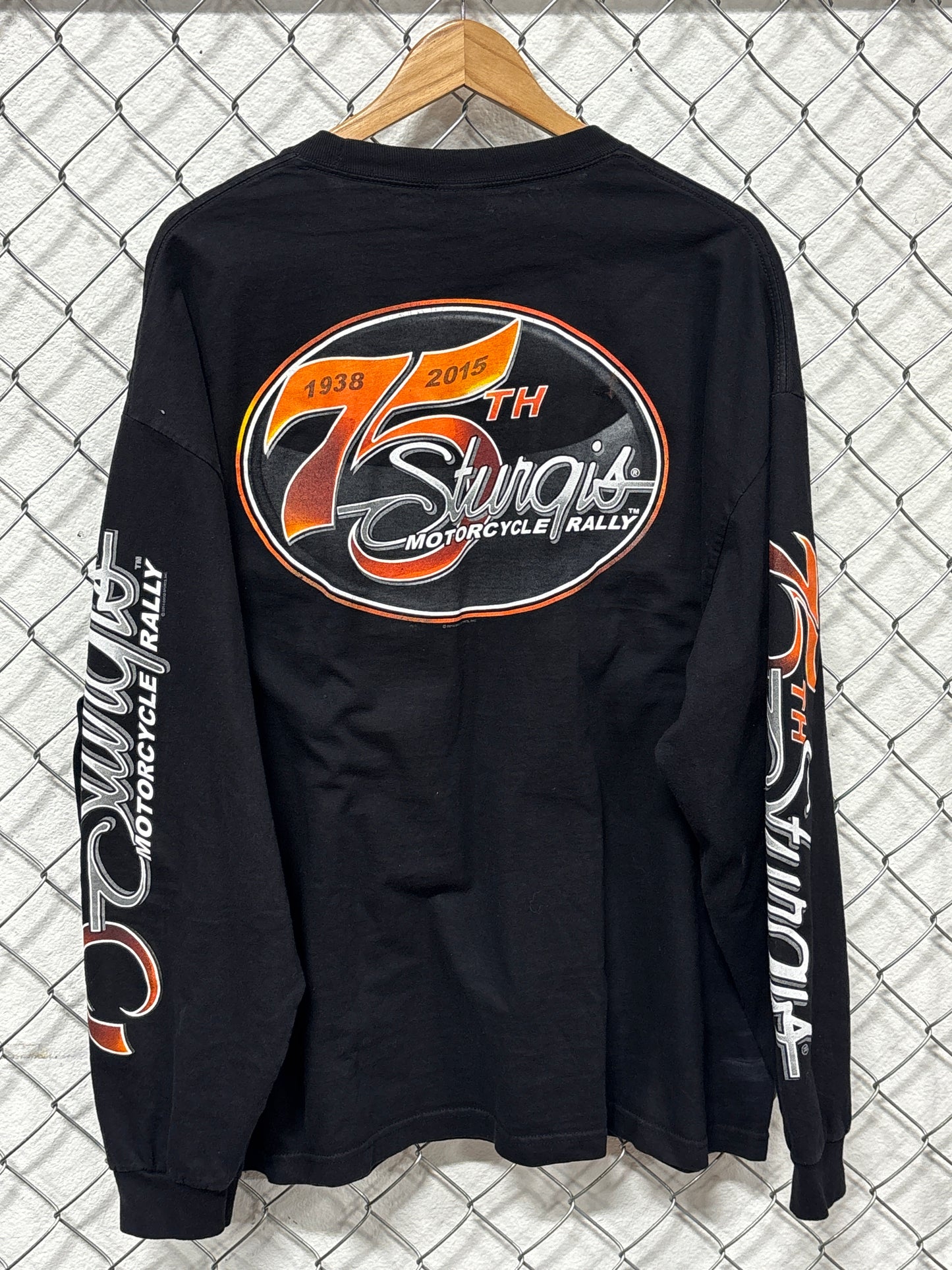 Harley Davidson Sturgis 75th Anniversary Biker Long Sleeve Shirt Size XXL