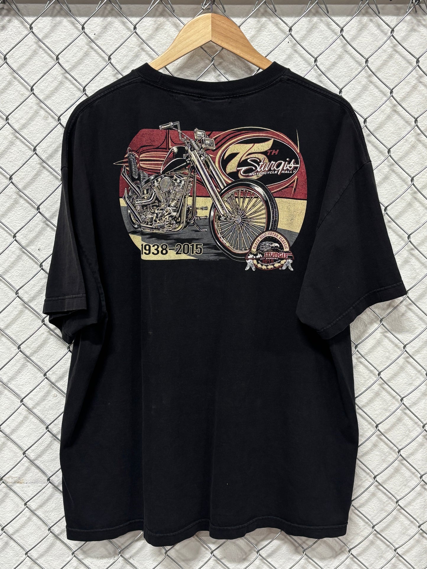 Harley Davidson 75th Anniversary Sturgis Biker Graphic Tee Size XXL