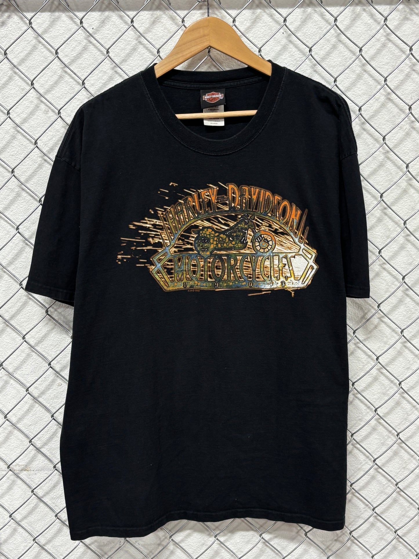 Vintage Y2K Harley Davidson Thunderbolt Butte Montana Biker Tee Size XXL