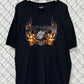 Vintage Y2K Harley Davidson Flames Biker Graphic Tee Size XXL