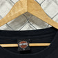 Vintage Harley Davidson Flaming Eagle Black Biker Graphic Tee Size XXL