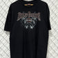 Vintage Y2K Harley Davidson Skull Chains Biker Graphic Tee Size XXL