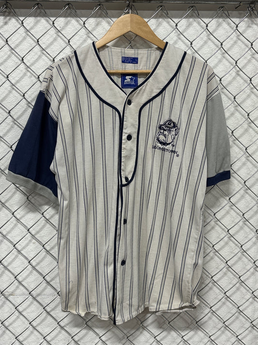Vintage 90's Starter Georgetown Hoyas Baseball Jersey Size Large