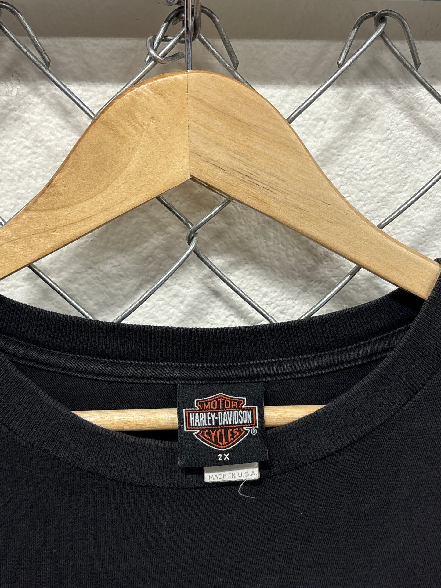 Vintage Harley Davidson Eagle Lightning Biker Graphic Tee Size XXL