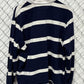 Vintage Polo Ralph Lauren Blue Striped Rugby Shirt Size XXL