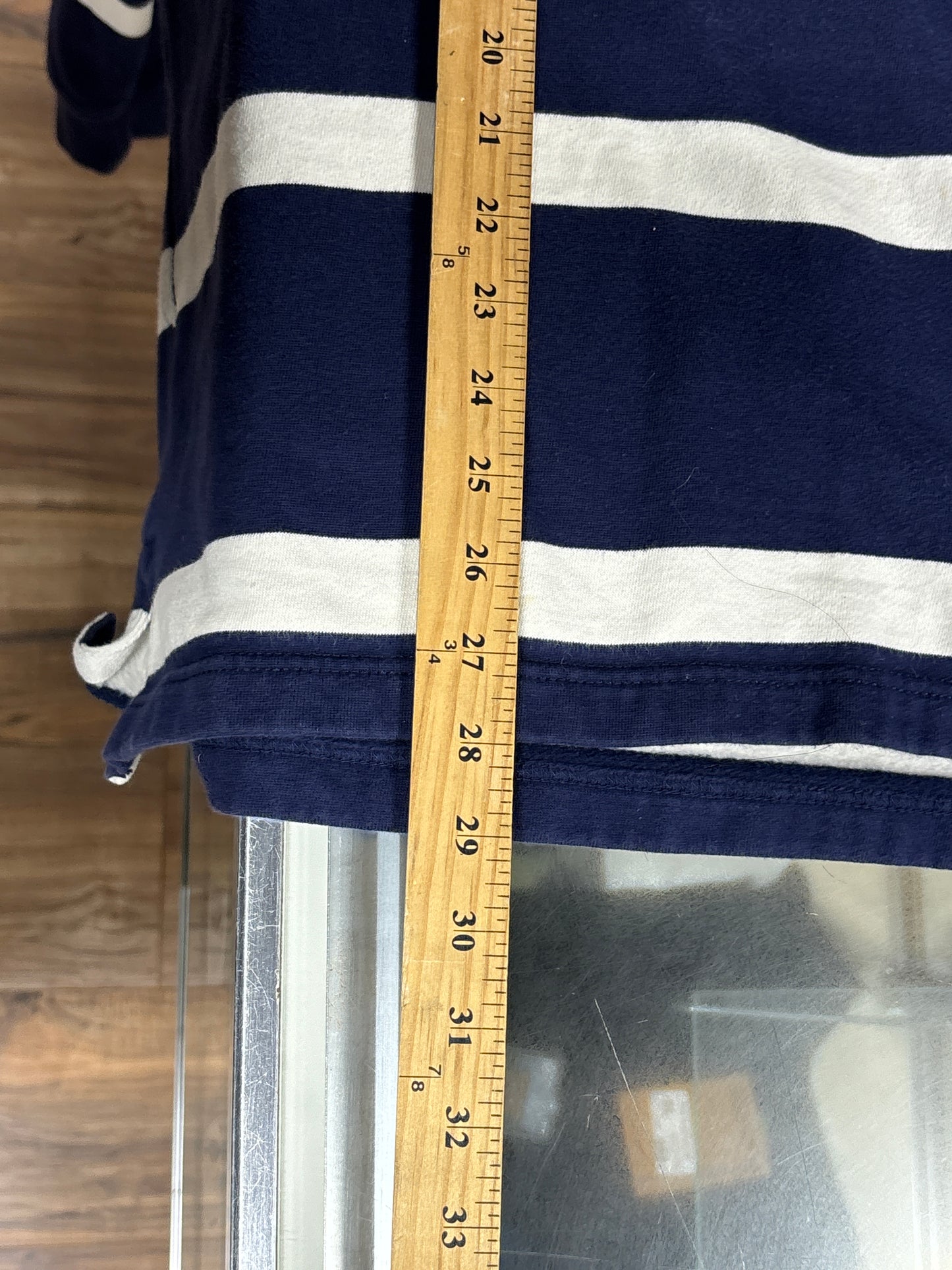 Vintage Polo Ralph Lauren Blue Striped Rugby Shirt Size XXL