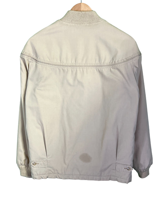 Vintage 70's Silton Brand Full Zip Beige Light Jacket Size 40 (S/M)