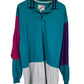 Vintage Cutter Buck Color Block Long Sleeve Polo Shirt Size XL