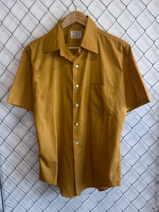 Vintage 70's Towncraft Penneys Short Sleeve Button Up Shirt Size Large