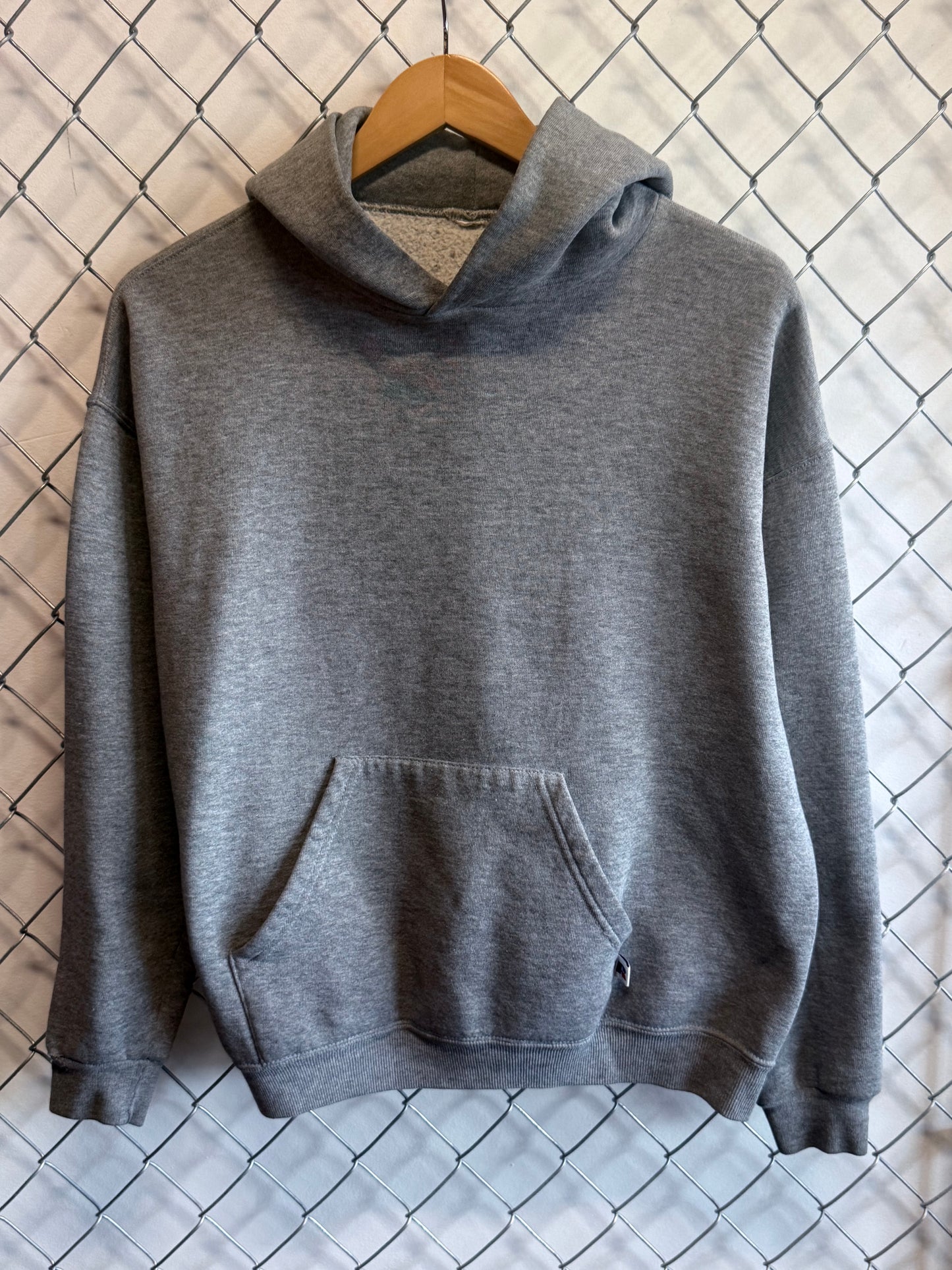 Vintage 90's Russell Athletic Made in USA Grey Blank Hoodie Size Medium