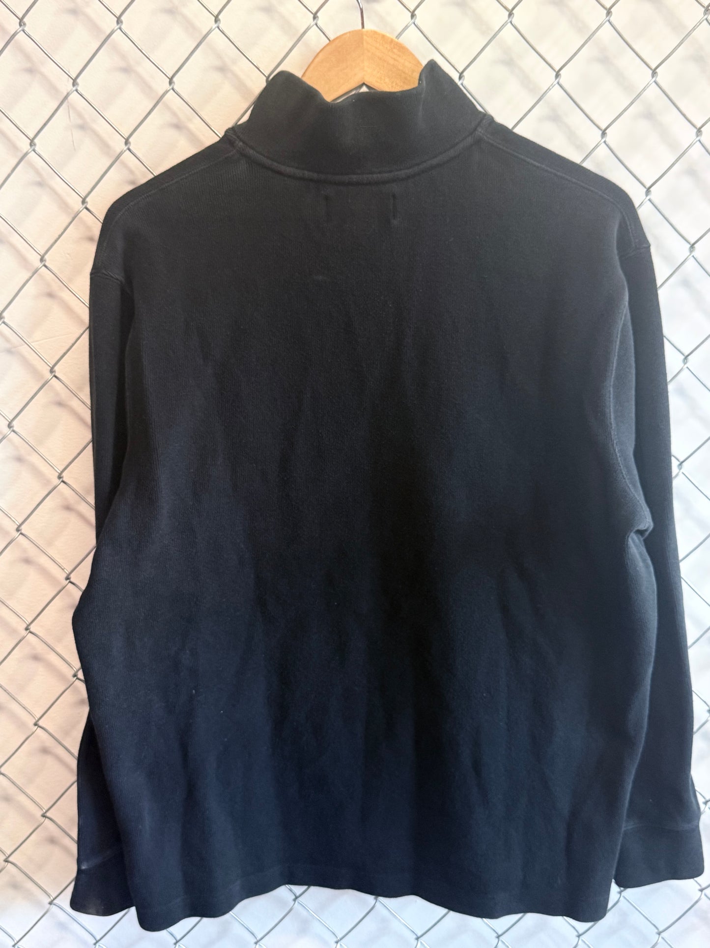 Polo Ralph Lauren Black Quarter Zip Sweater Size Large