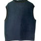 Vintage Big Dogs Polar Dogs Fleece Zip Up Navy Blue Vest Size Large