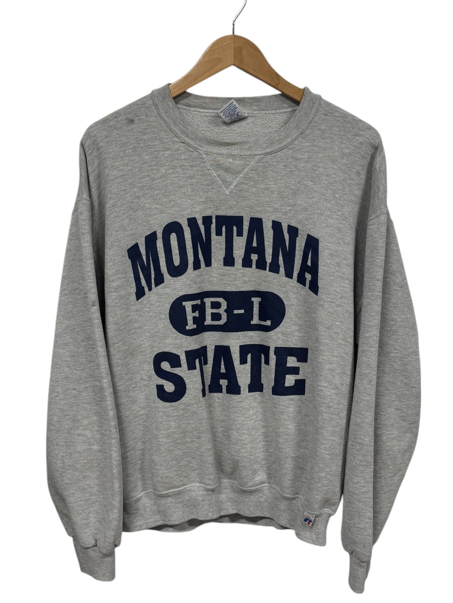 Vintage 90's Montana State Football Graphic Crewneck Sweater Size Large