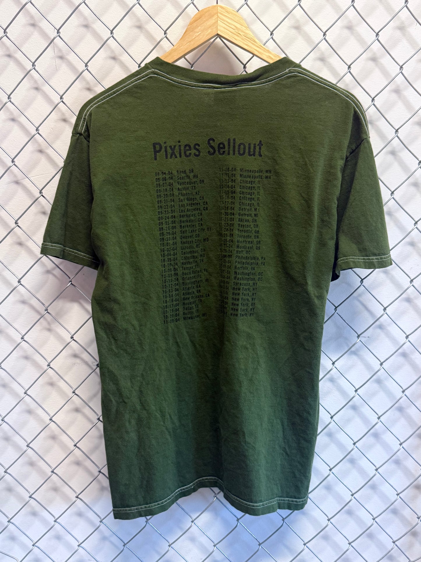 Vintage Y2K Pixies Sellout Tour Band Graphic Tee Size Large