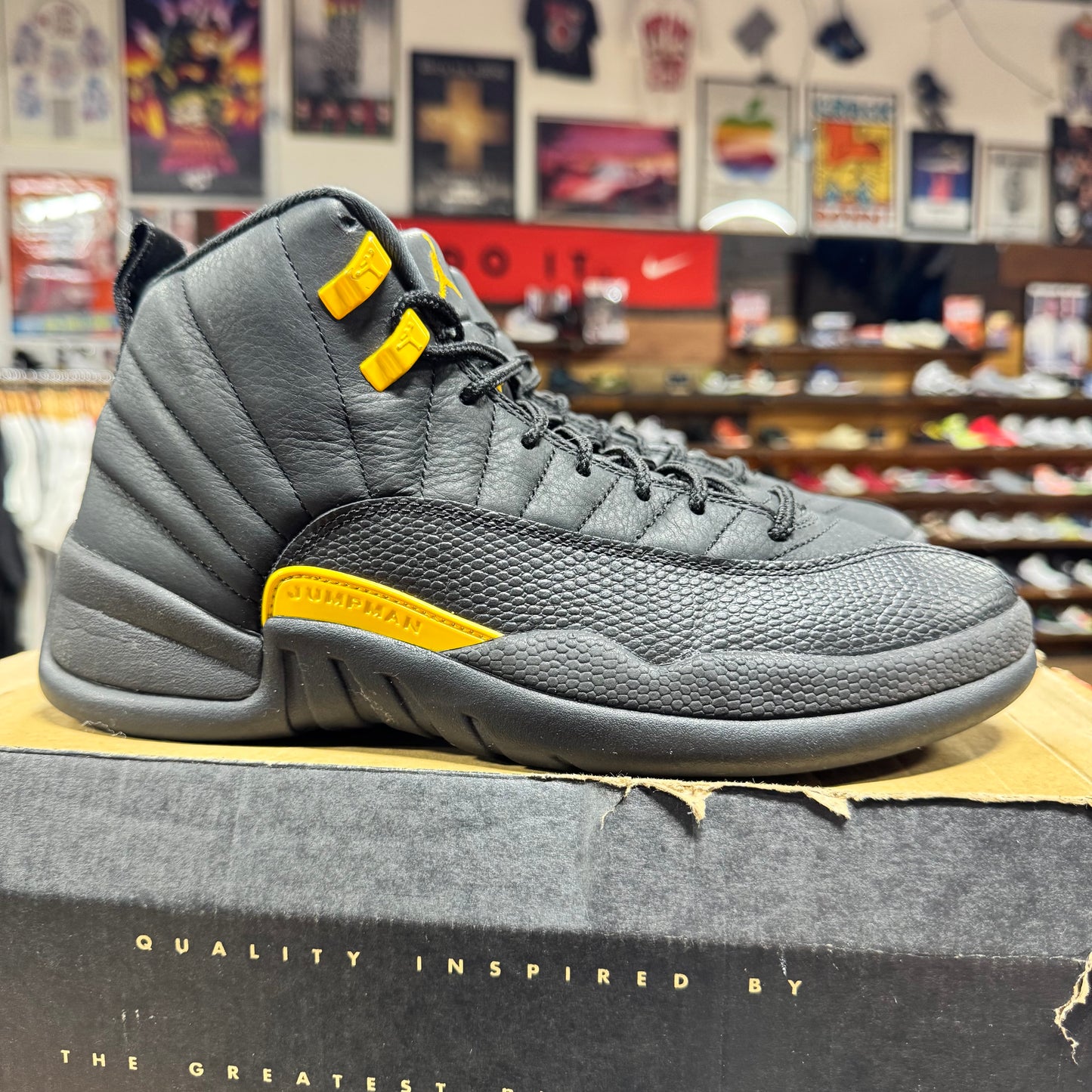 Jordan 12 'Black University Gold' Size 9
