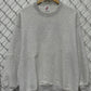 Vintage 90's Jerzees Grey Striped Blank Crewneck Sweater Size XXL
