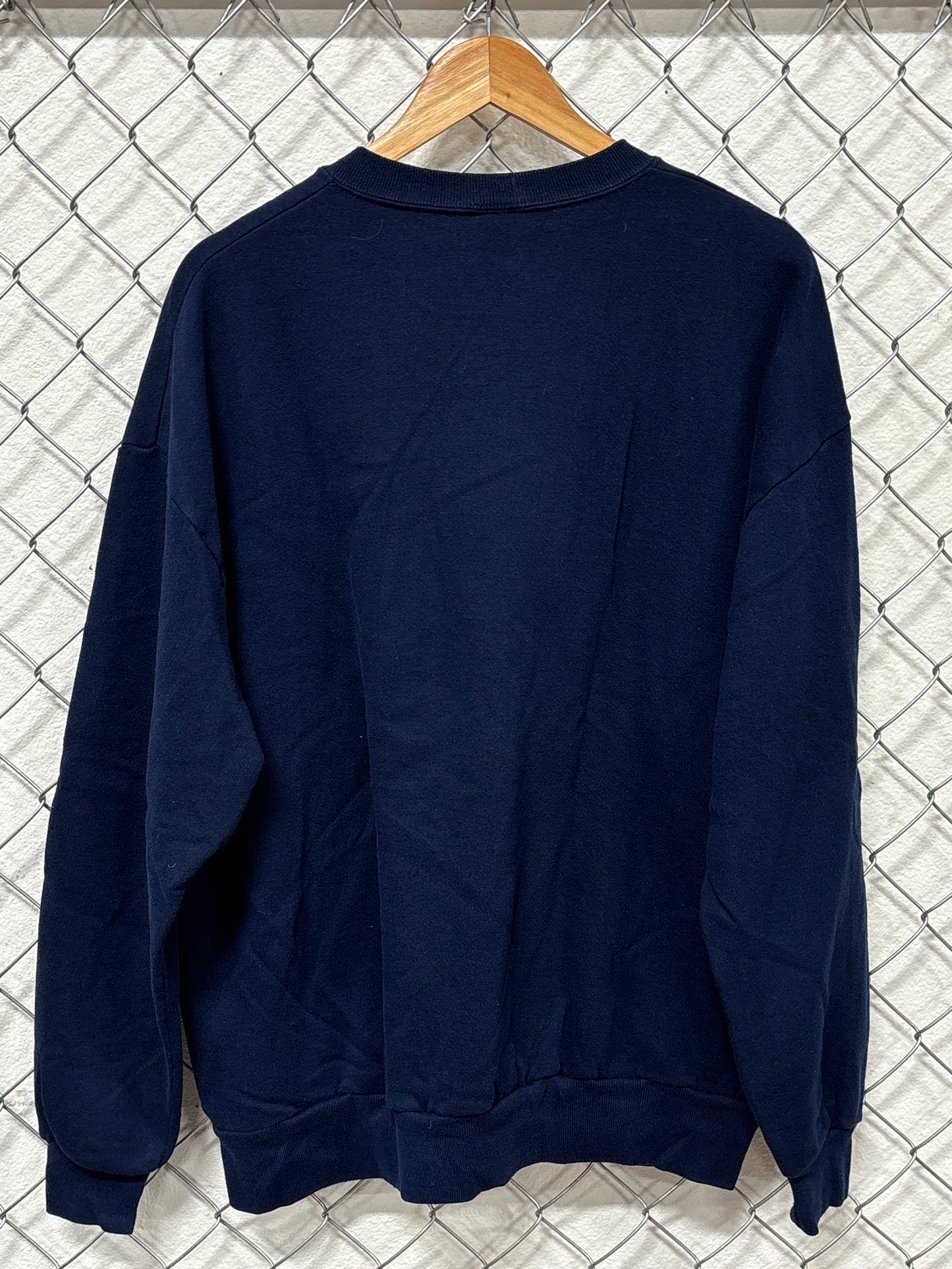 Vintage 90's Jerzees Navy Blue Blank Crewneck Sweater Size XXL