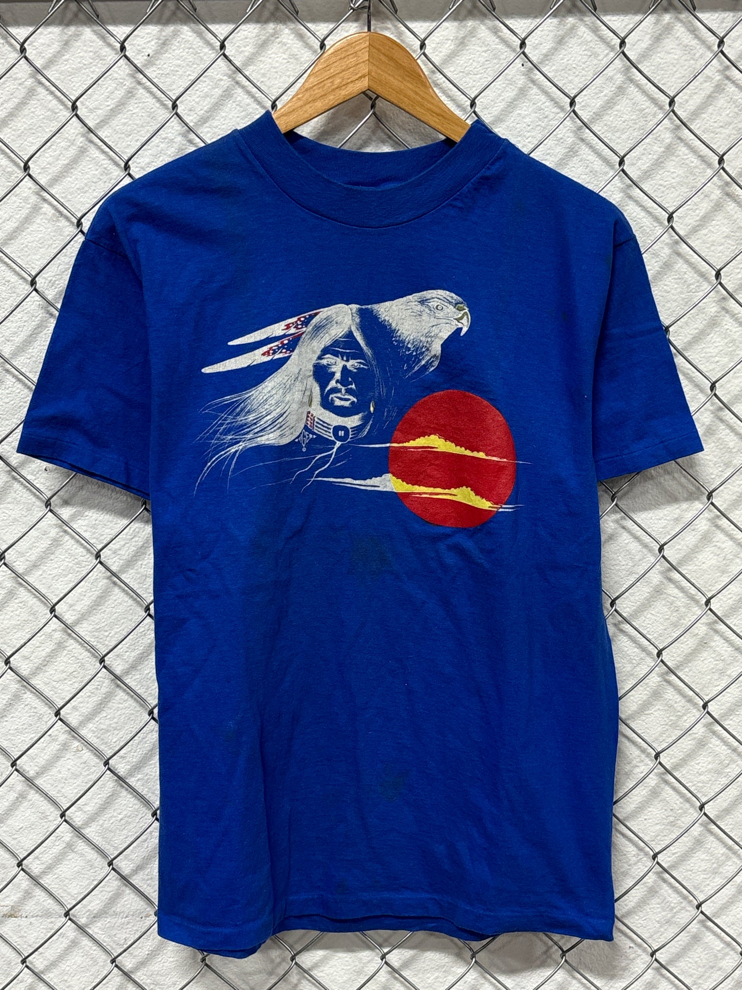 Vintage 90's Native American Art Graphic Tee Size Large