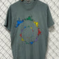Vintage 90's Peace Frogs Spiral Grateful Dead Graphic Tee Size Large