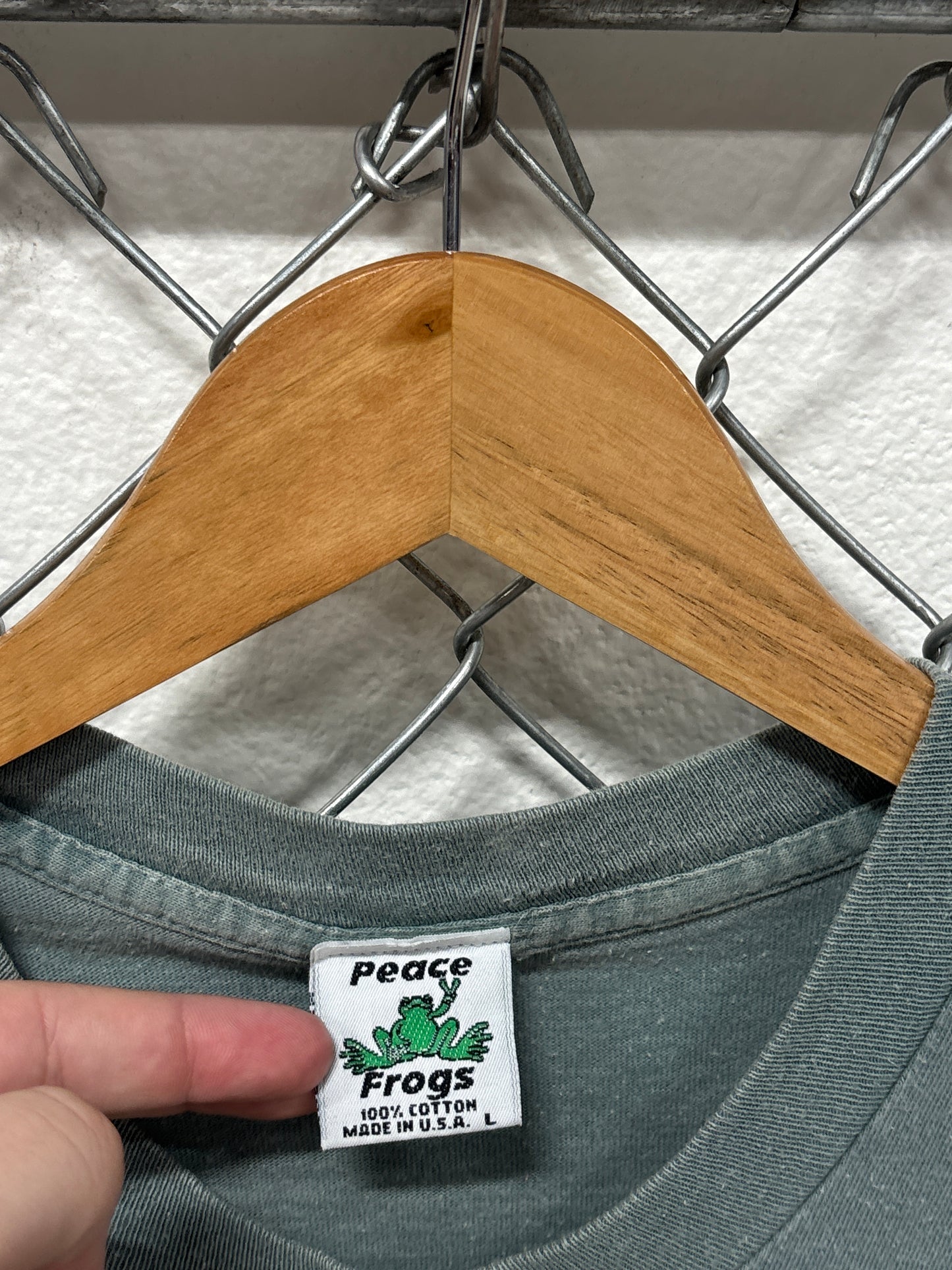 Vintage 90's Peace Frogs Spiral Grateful Dead Graphic Tee Size Large