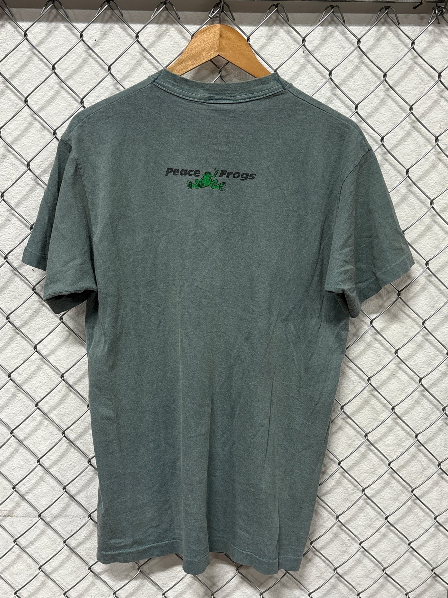 Vintage 90's Peace Frogs Spiral Grateful Dead Graphic Tee Size Large