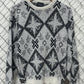 Vintage 90's New Era Geometric Knit Sweater Size Large