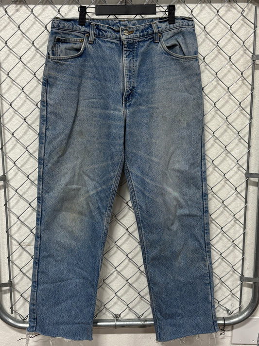 Vintage Carhartt Flannel Lined Denim Carpenter Jeans Size 34x31